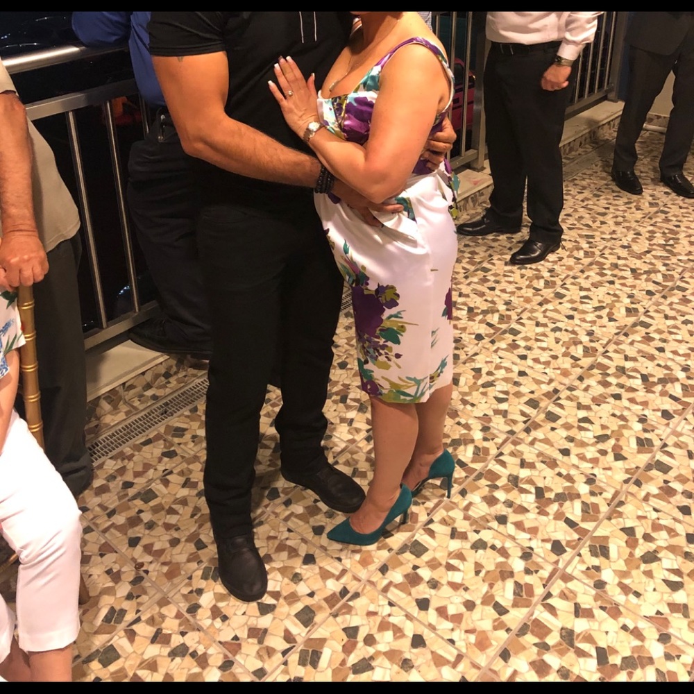 Beautiful satin multicolored Cocktail Dress